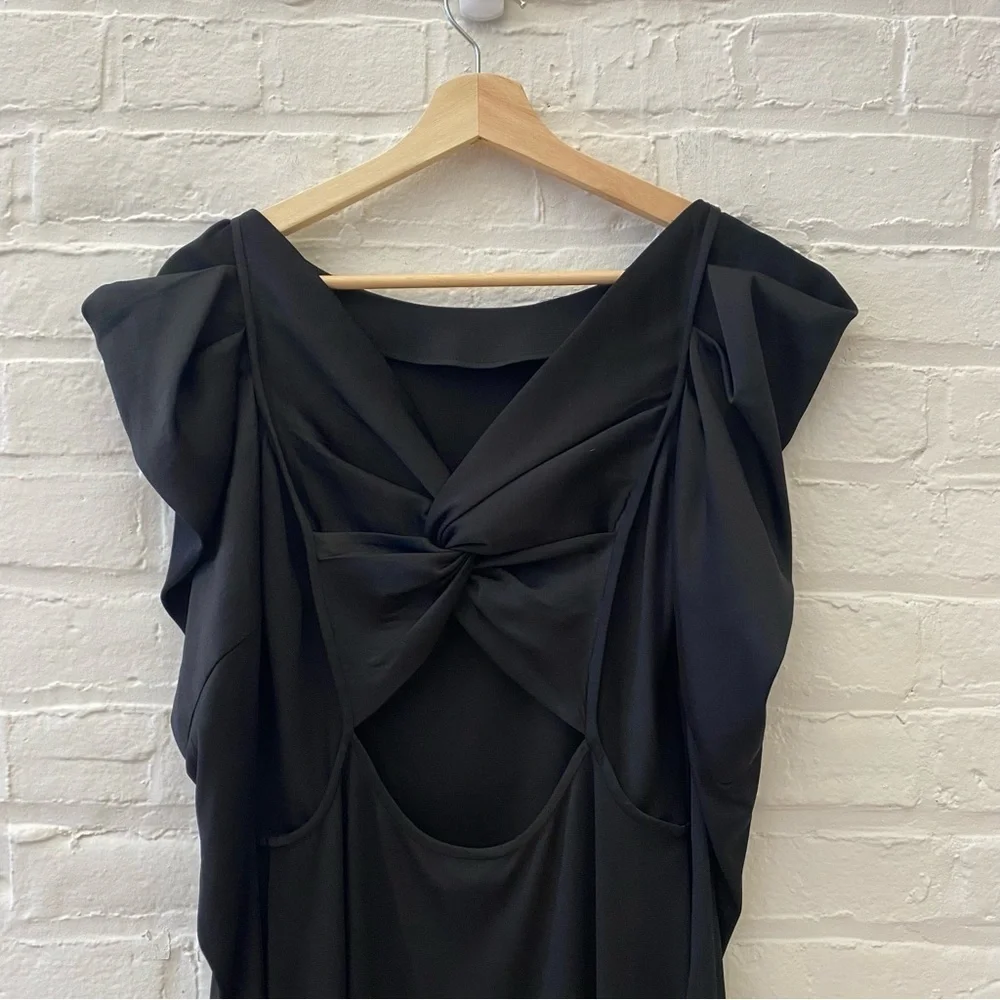 BCBGMaxAzria || Puff Sleeve Open Back Mini Dress Going Out‎ Party Black Small